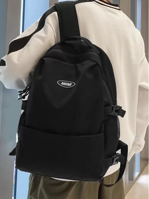 Durable Men Letter Patch Decor Casual Daypack