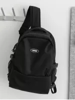 Durable Men Letter Patch Decor Casual Daypack