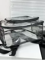 Men Clear Pocket Front Casual Daypack - Clear