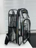 Men Clear Pocket Front Casual Daypack - Clear