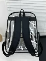 Men Clear Pocket Front Casual Daypack - Clear