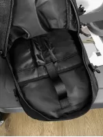 Men Letter Patch & Drawstring Detail Casual Daypack
