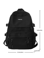 Men Patch Detail Casual Daypack - Black