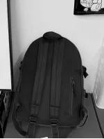 Men Patch Detail Casual Daypack - Black