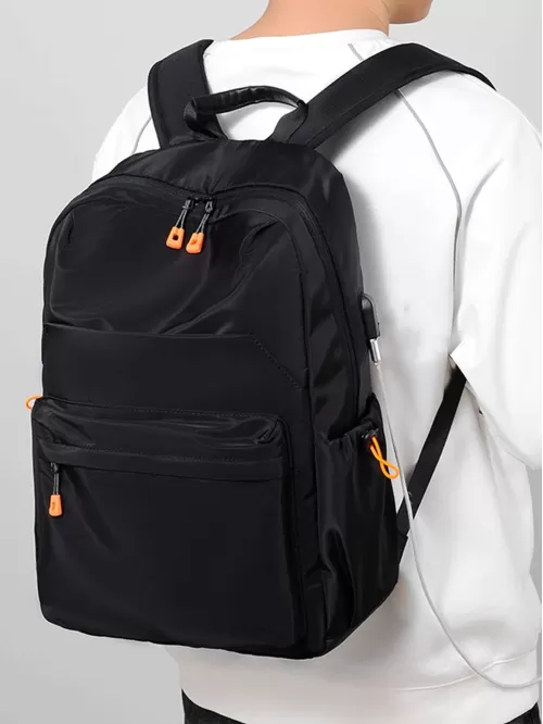 Men USB Charging Port Design Casual Daypack