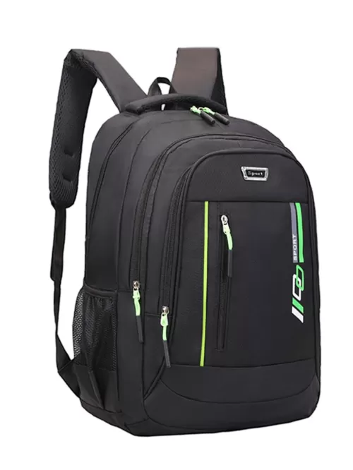 Letter Graphic Travel Backpack Medium For Business Travel - Black