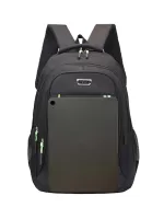 Letter Graphic Travel Backpack Medium For Business Travel - Black
