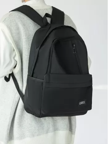 Letter Graphic Laptop Backpack Minimalist For School Travel