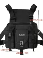 Functional Men Chest Hip Hop Bag Streetwear Adjustable Package Shoulder Bag
