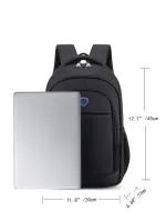Men Metal Decor Laptop Backpack