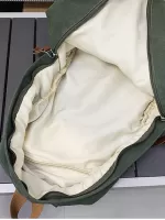 Men Letter Patch Decor Functional Backpack