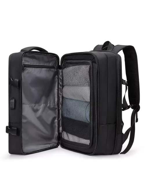 Men Release Buckle Decor Travel Backpack