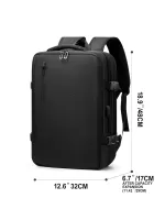 Men Release Buckle Decor Travel Backpack
