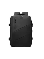 Men Release Buckle Decor Travel Backpack