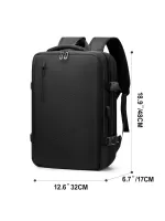 Men Release Buckle Decor Travel Backpack