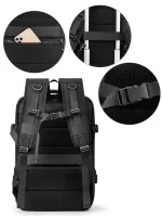 Men Release Buckle Decor Travel Backpack