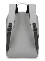Zip Front Laptop Backpack Gray