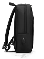 Men Two Tone Zip Front Laptop Backpack