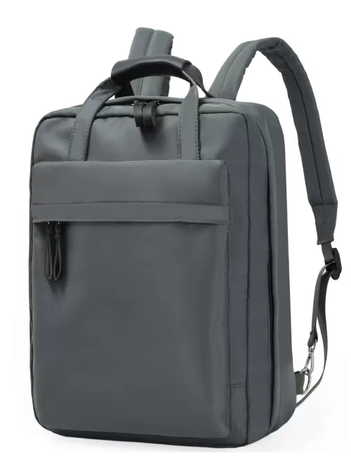 Men Minimalist Laptop Backpack - Grey