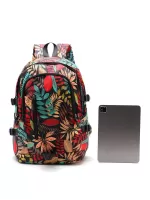 Men Leaf Graphic Functional Backpack