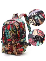 Men Leaf Graphic Functional Backpack