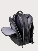 2 In A Group Men Minimalist Travel Backpack - Black