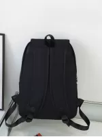 Men Letter Graphic Buckle Decor Flap Backpack