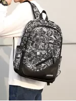 Medium Classic Backpack Graphic Pattern Preppy
