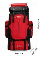 Colorblock Travel Backpack Waterproof Oxford For Hiking