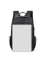 Minimalist Laptop Backpack Drawstring Design Medium Black