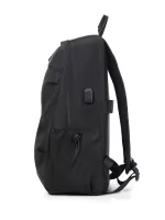 Minimalist Laptop Backpack Drawstring Design Medium Black