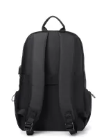 Minimalist Laptop Backpack Drawstring Design Medium Black