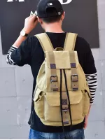 Canvas Men Backpacks Large Schoolbag Travel Male Casual Bag